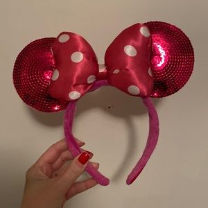 Disney Parks Pink sequin Minnie ears without tag